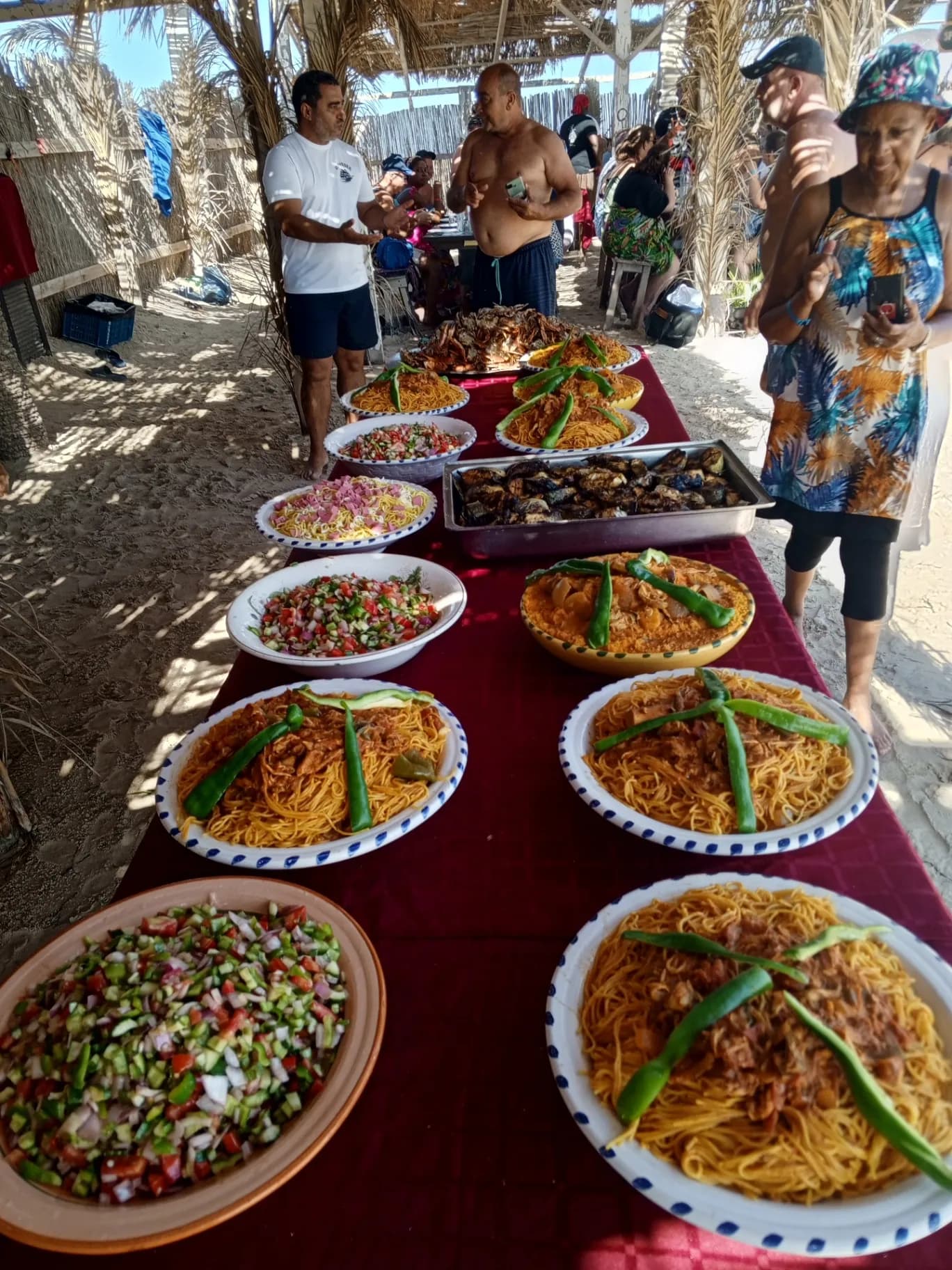 Onboard buffet pirate boat Djerba – Sea excursion meal