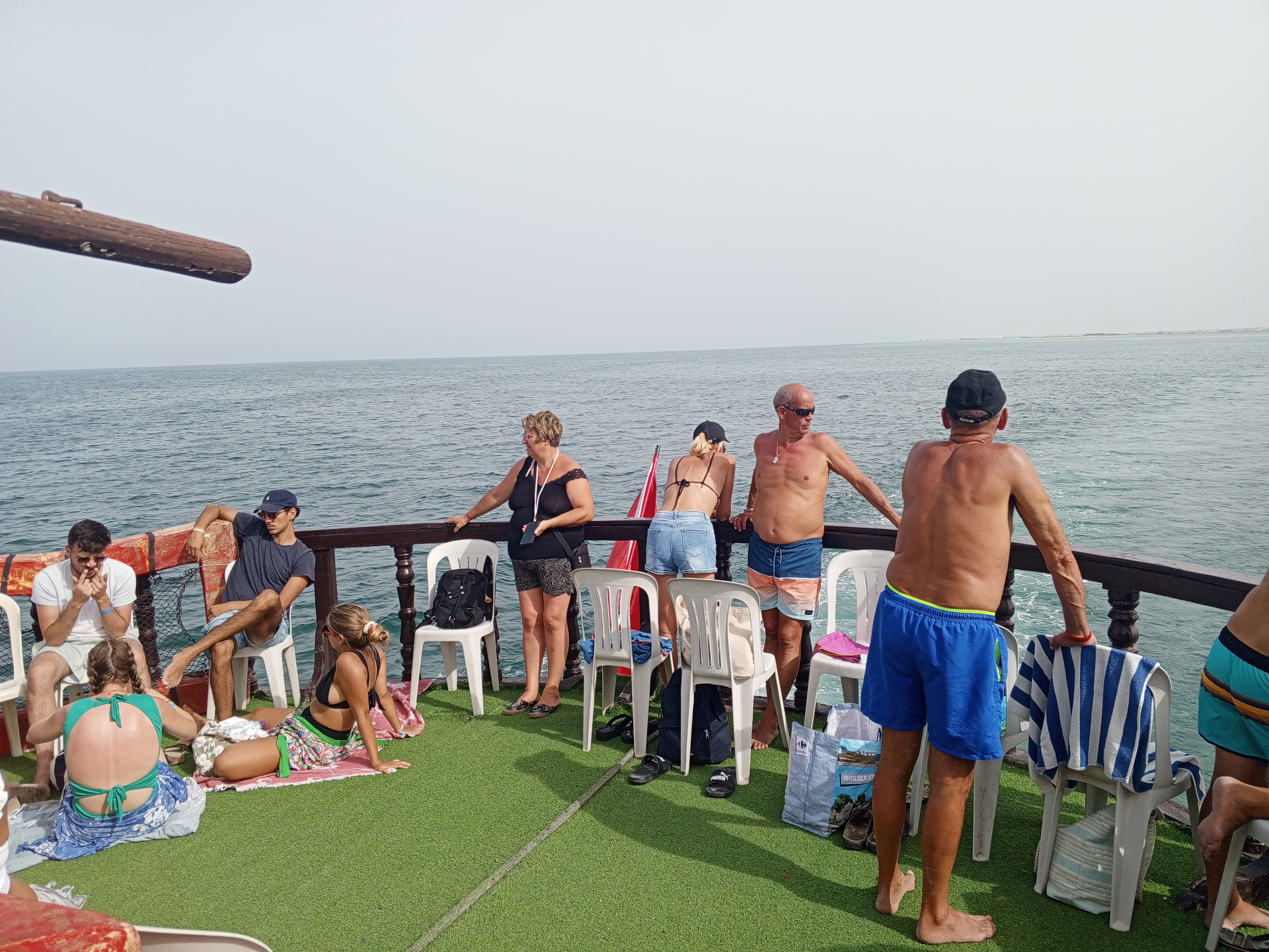 panoramic sea view from the deck pirate ship Djerba passengers