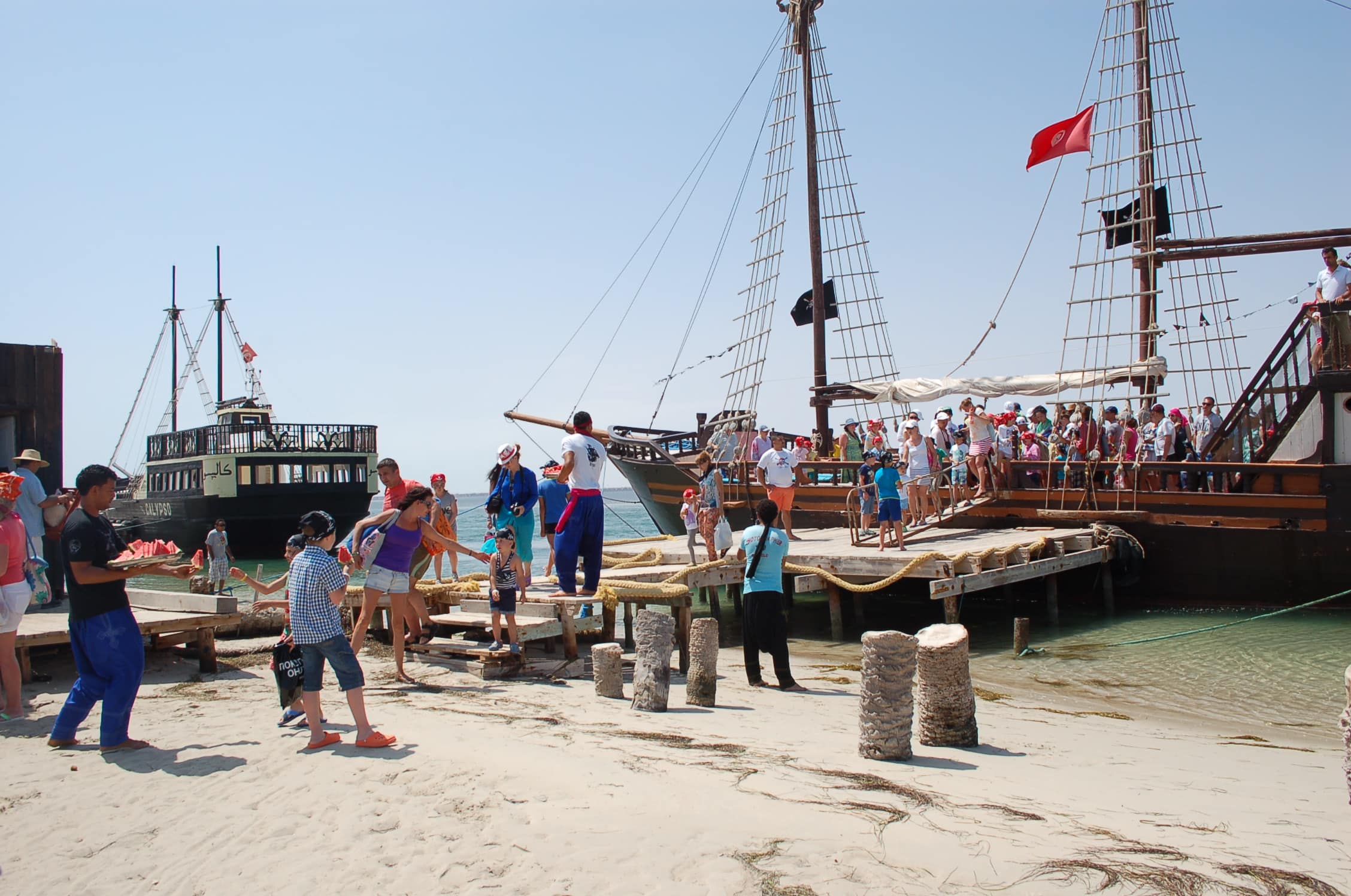 animation balade en mer a l'ile aux flamants roses a djerba